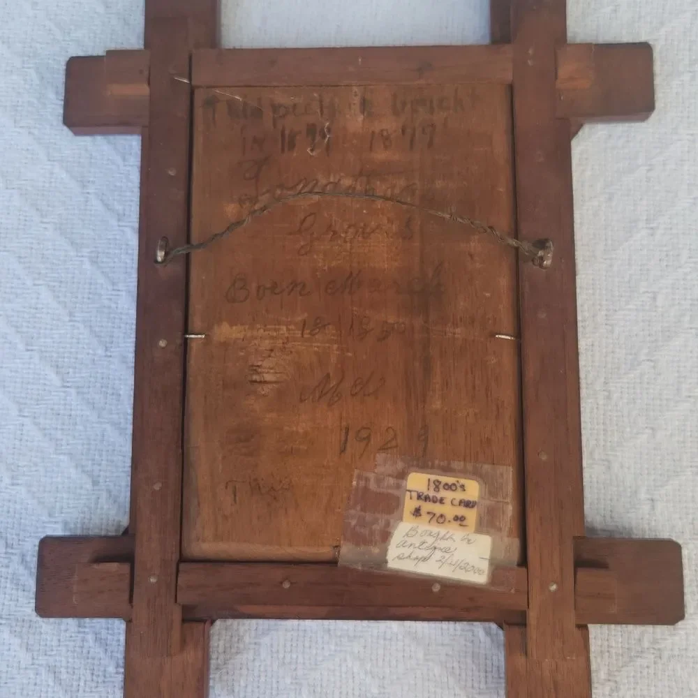 Vintage 1800's Trading Card Original Frame